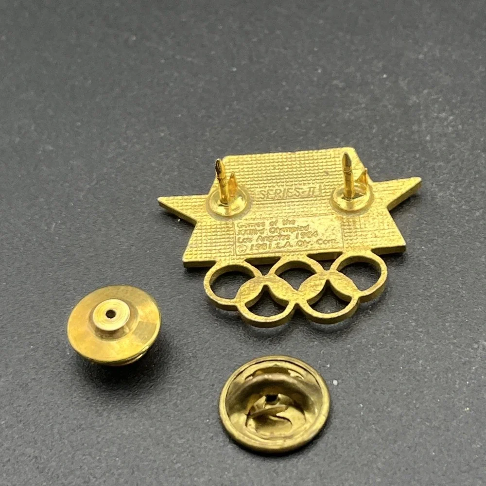 1984 Los Angeles Olympics Summer Games Logo Rings Lapel Hat Pin‎